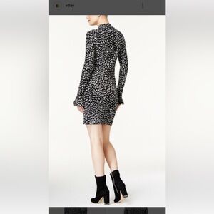 MICHAEL Michael Kors Black and White Long Sleeve Dress